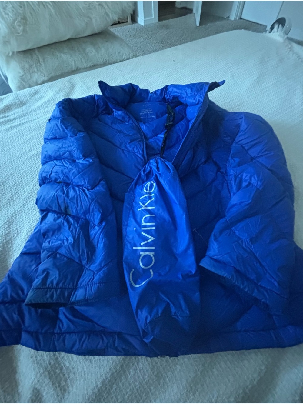 Calvin Klein Kids Royal Blue Packable Puffer Jacket s